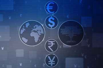 Money transfer. Global Currency. Stock Exchange, Financial Background,Stock market concept