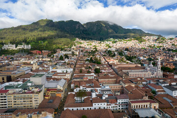 Paisaje urbano del centro de la ciudad de Bogotà, capital de Colombia, pais lationamericano.