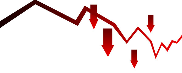 Econimical crisis concept. Spread in the world, economy is down. 3d illustration