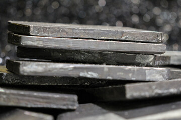 steel production on metallurgical plant. steel texture or metal background.