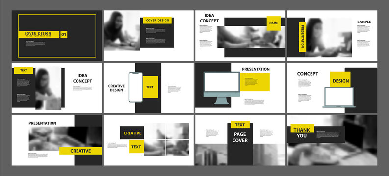Business photo presentation, Brochure template design, flyer, leaflets decoration for printing, Blurred image for example