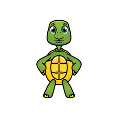 turtle cartoon character vector template 1