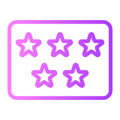 five stars gradient icon