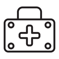 Obraz premium first aid kit line icon