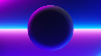 3d render of flash neon and light glowing on dark scene. Speed light moving lines.