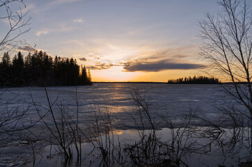 An Evening at Astotin Lake