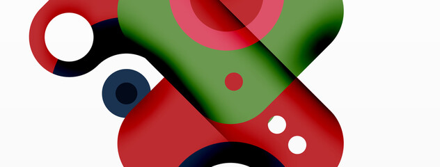 Creative geometric wallpaper. Minimal bubble arrow and circle abstract background. Techno business template for wallpaper, banner, background or landing