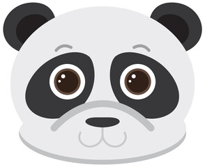 Panda head in flat style
