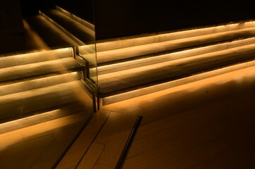 Fototapeta premium light on staricase, interior design