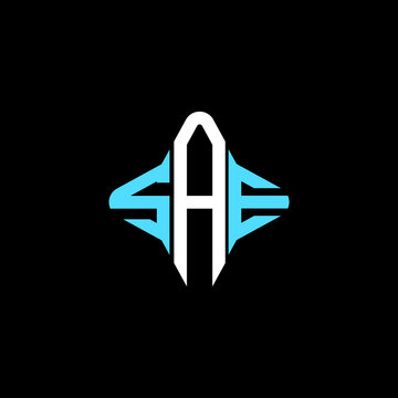 SAE letter logo creative design with vector graphic