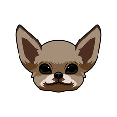 chihuahua dog head vector logo