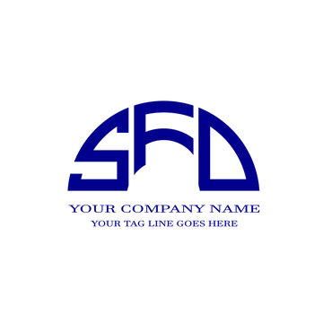 SFD letter logo creative design with vector graphic