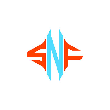 SNF letter logo creative design with vector graphic