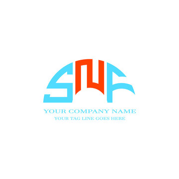 SNF letter logo creative design with vector graphic
