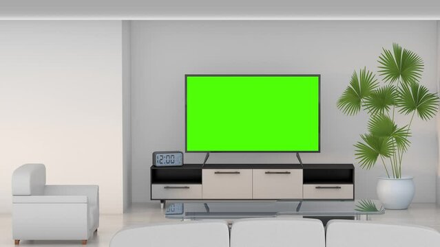 Home interior. Living room. 3D render
