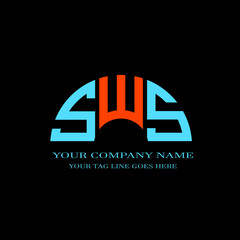 SWS letter logo creative design with vector graphic