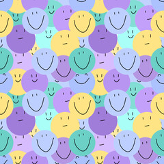 seamless pattern with faces.