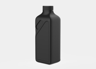 Cosmetics packaging - shampoo or gel bottle. 3d illustration isolated on white background