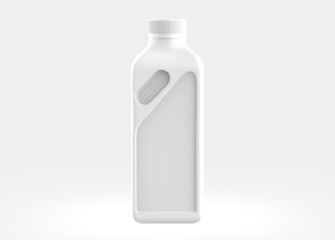 Cosmetics packaging - shampoo or gel bottle. 3d illustration isolated on white background