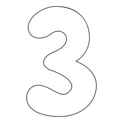 Arabic numerals coloring book for kids. Hand Drawn Arabic Figures From One till Nine. Hand Drawn Script numbers from 0 to 9 in the style of doodles on a white background. Numeral. Vector illustration