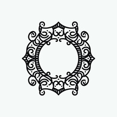 vintage ornament or retro ornament isolated on white background