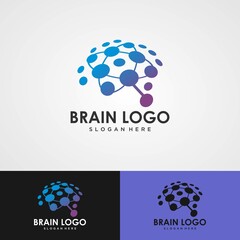 Brain logo / Neuron Nerve or Seaweed logo design inspiration