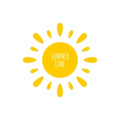 Sun Simple Flat Design for Summer Time