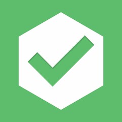 Check marks, Tick marks, Accepted, Approved, Yes, Correct, Ok, Right Choices, Task Completion, Voting. - vector mark symbols in green. Isolated icon.