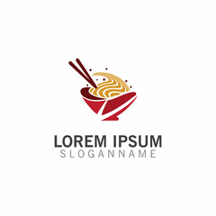 Noodles logo design image, food restaurant business template