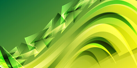 Modern green and yellow background