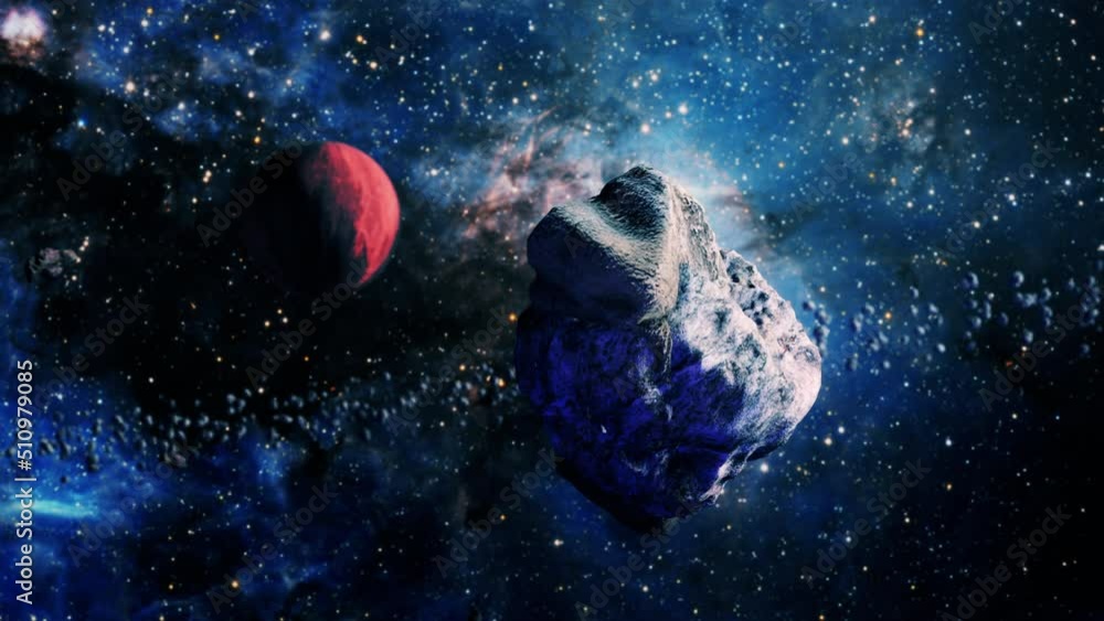 Poster space scence abstract space rock exploration through outer space towards center glowing milky way ga