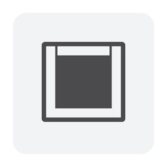 Drain gutter and cover vector icon. May called trench, ditch, street or concrete gutter for irrigation, stormwater drainage system by drain water from lawn, garden, yard, road, city, driveway to sewer