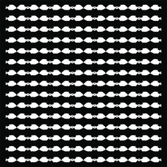 Piranha Fish Motif Pattern. Decoration for Fasion, Interior, Exterior, Carpet, Textile, Garment, Cloth, Silk, Tile, Plastic, Paper, Wrapping, Wallpaper, Pillow, Sofa, and Background. Vector 