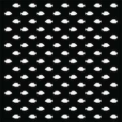 Piranha Fish Motif Pattern. Decoration for Fasion, Interior, Exterior, Carpet, Textile, Garment, Cloth, Silk, Tile, Plastic, Paper, Wrapping, Wallpaper, Pillow, Sofa, and Background. Vector 