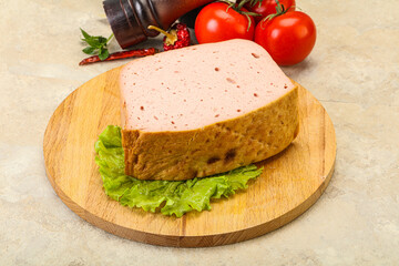 Homemade baked traditional meat loaf
