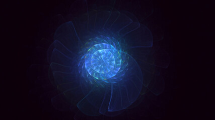 3D rendering abstract round light background