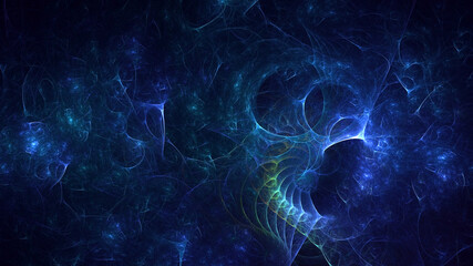 3D rendering abstract colorful fractal light background