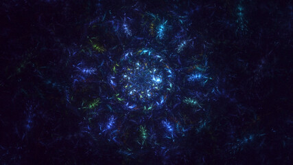 3D rendering abstract round light background