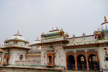 Fototapeta na wymiar janakpur dhaam upper half image, birth palace of sita mata in nepal