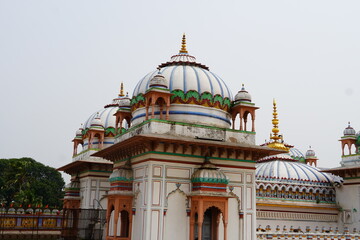 Fototapeta na wymiar janakpur dhaam upper half image, birth palace of sita mata in nepal