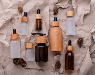 Eco friendly cosmetic bamboo bottle