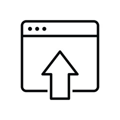Web upload icon vector graphic illustration