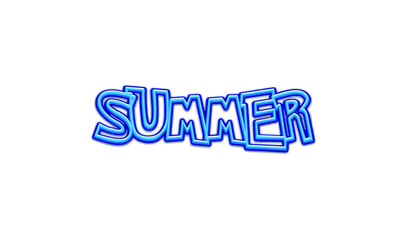 Editable 3d text style effect with summer shiny