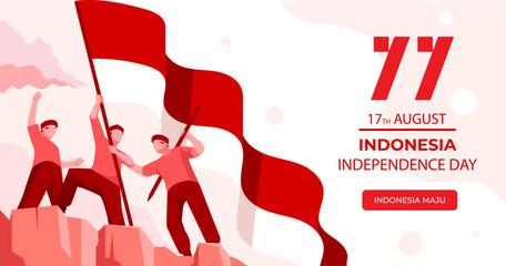 77th years 17 august indonesia independence day banner