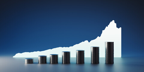 Fototapeta premium stock market concept image, 3d rendering