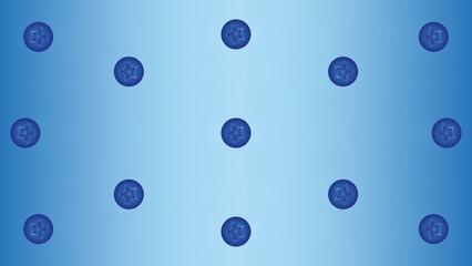 dark blue blueberries on a blue background