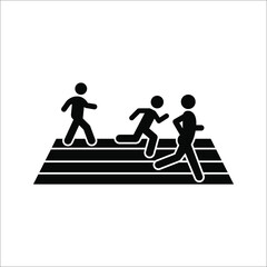 fast run icon. Running track field icon. vector illustration on white background