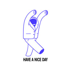 cute boy vector illustration walking