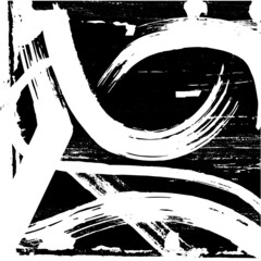 Black and white grunge. Abstract monochrome vector texture. Dirty chaotic pattern of scratches, cracks, stains. Surreal background