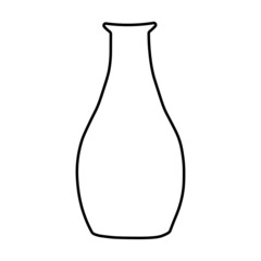 Collection of contour drawings of vases in eps 10